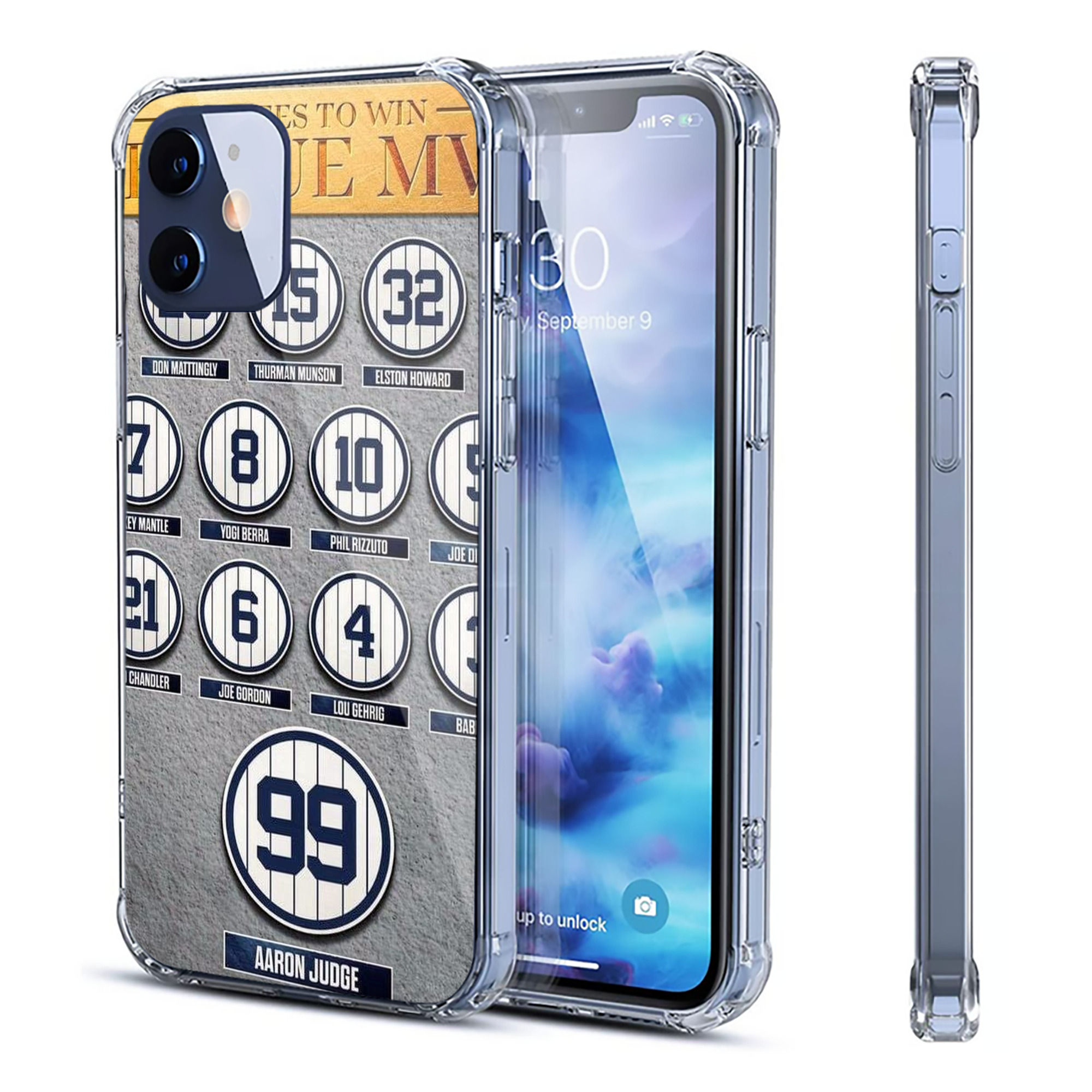 New York Yankees 107 Clear IPhone 12 Case – Soft TPU With UV Print – Enhanced Drop Protection, Precise Fit, Anti-Fingerprint, Customizable Design, Scratch-Resistant, Yellow-Resistant